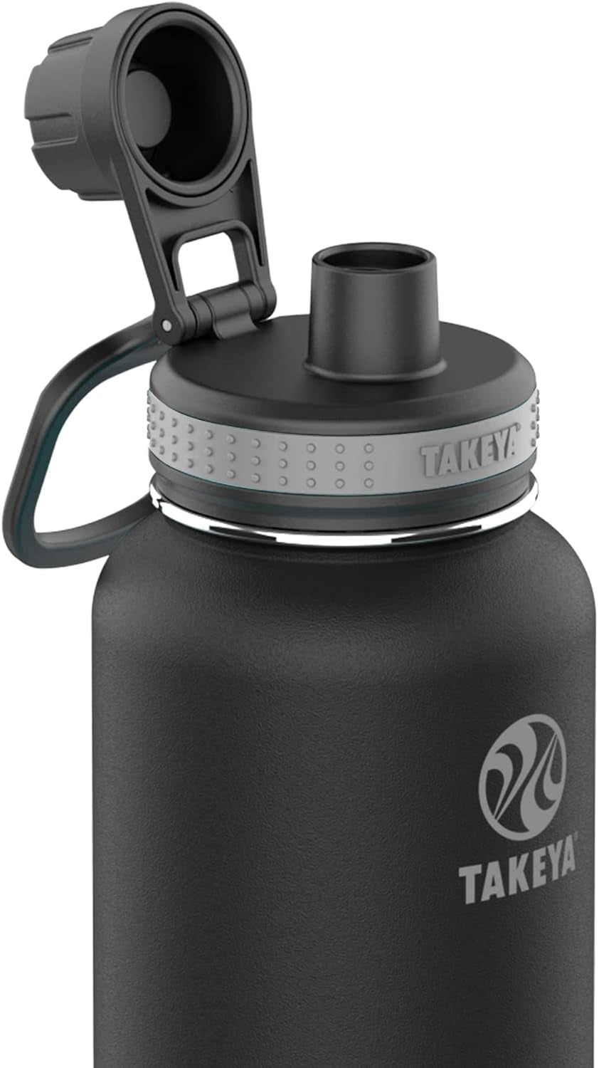 Originals 40 Oz Vacuum Insulated Stainless Steel Water Bottle with Spout Lid, Black.