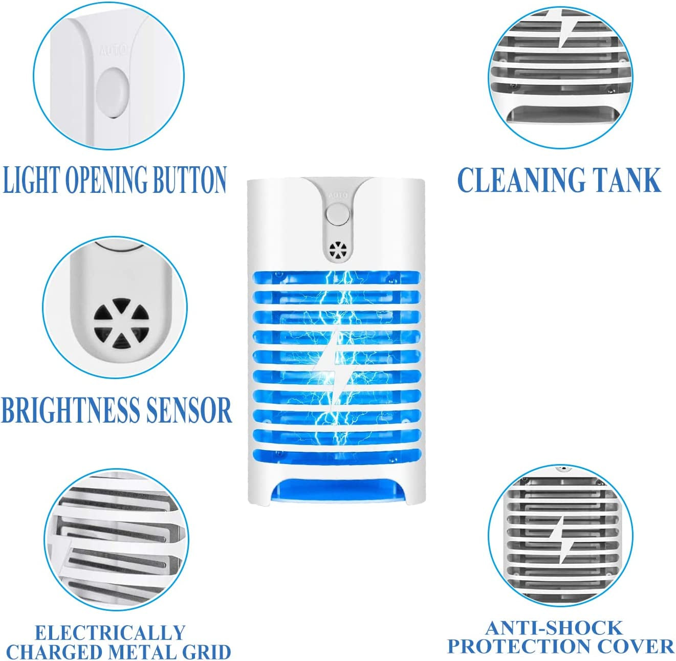 2 Pack Bug Zapper Mosquito Zapper, Elec-Tric Mosquito Fruit Fly Gnat Mosquito Kill-Er Lamp Eliminates Flying Pests Fly Insect Trap Indoor Plug in Night Light for Home.