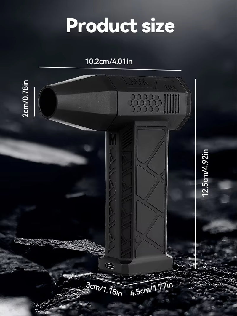 High-Speed Electric Air Blower - 130,000 RPM Mini Turbo Jet Fan for Powerful Snow Removal and Car Drying.