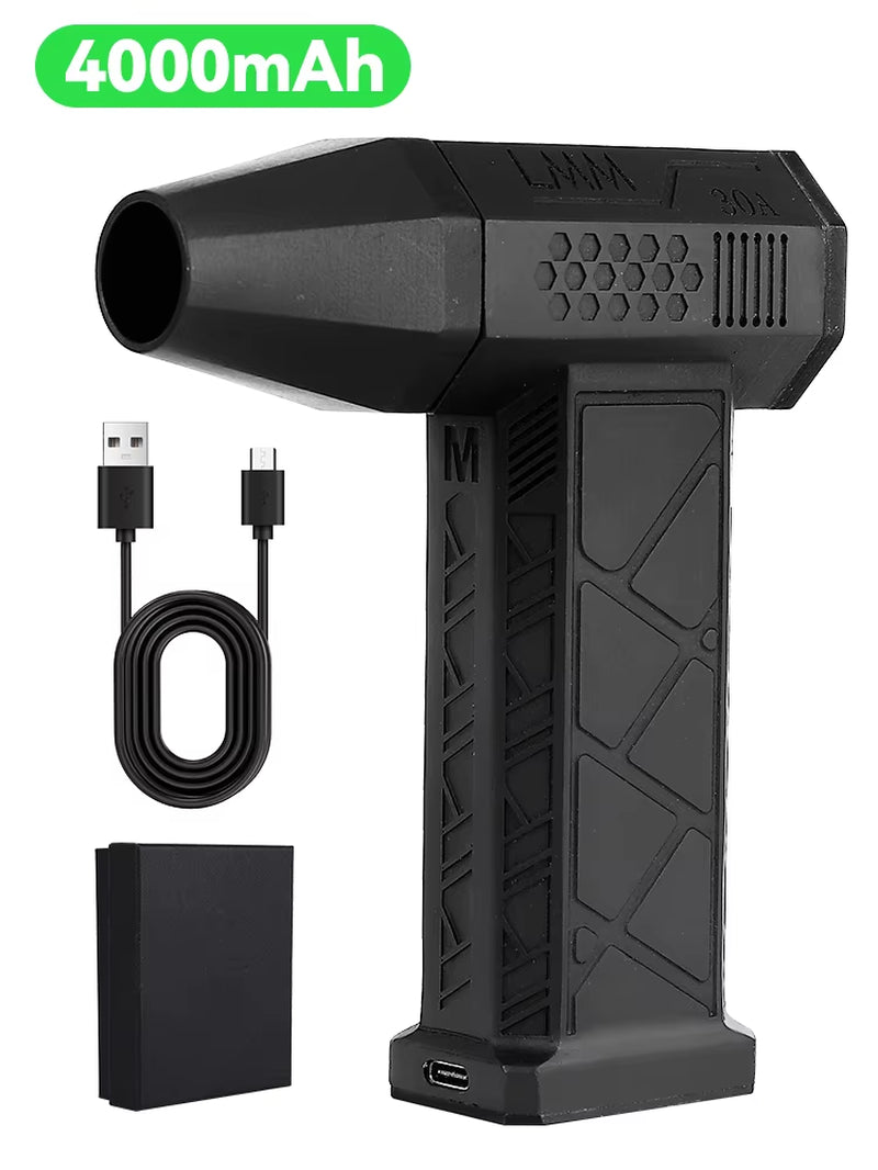 High-Speed Electric Air Blower - 130,000 RPM Mini Turbo Jet Fan for Powerful Snow Removal and Car Drying.