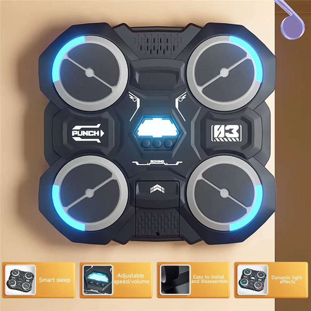 Bluetooth-Compatible Smart Music Boxing Machine for Kids - Wall Mounted Fun!.