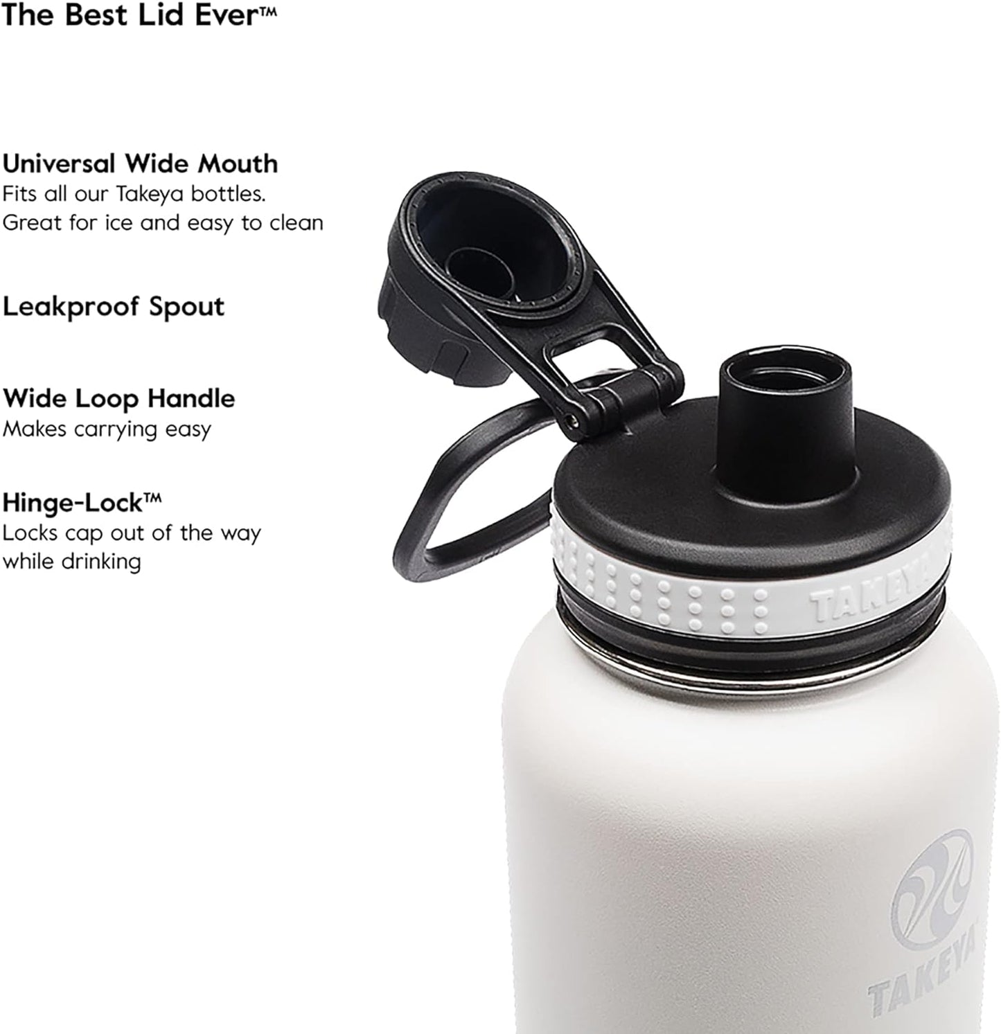 Originals 40 Oz Vacuum Insulated Stainless Steel Water Bottle with Spout Lid, Black.