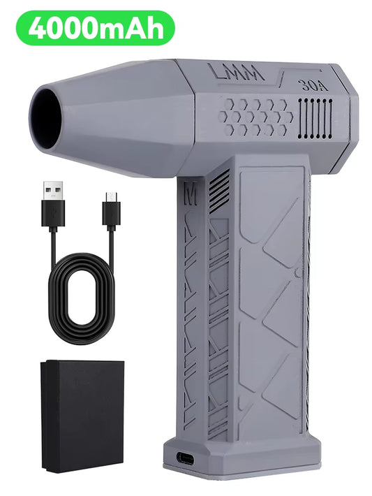 High-Speed Electric Air Blower - 130,000 RPM Mini Turbo Jet Fan for Powerful Snow Removal and Car Drying.