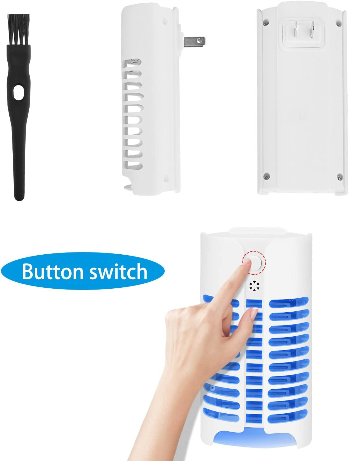2 Pack Bug Zapper Mosquito Zapper, Elec-Tric Mosquito Fruit Fly Gnat Mosquito Kill-Er Lamp Eliminates Flying Pests Fly Insect Trap Indoor Plug in Night Light for Home.