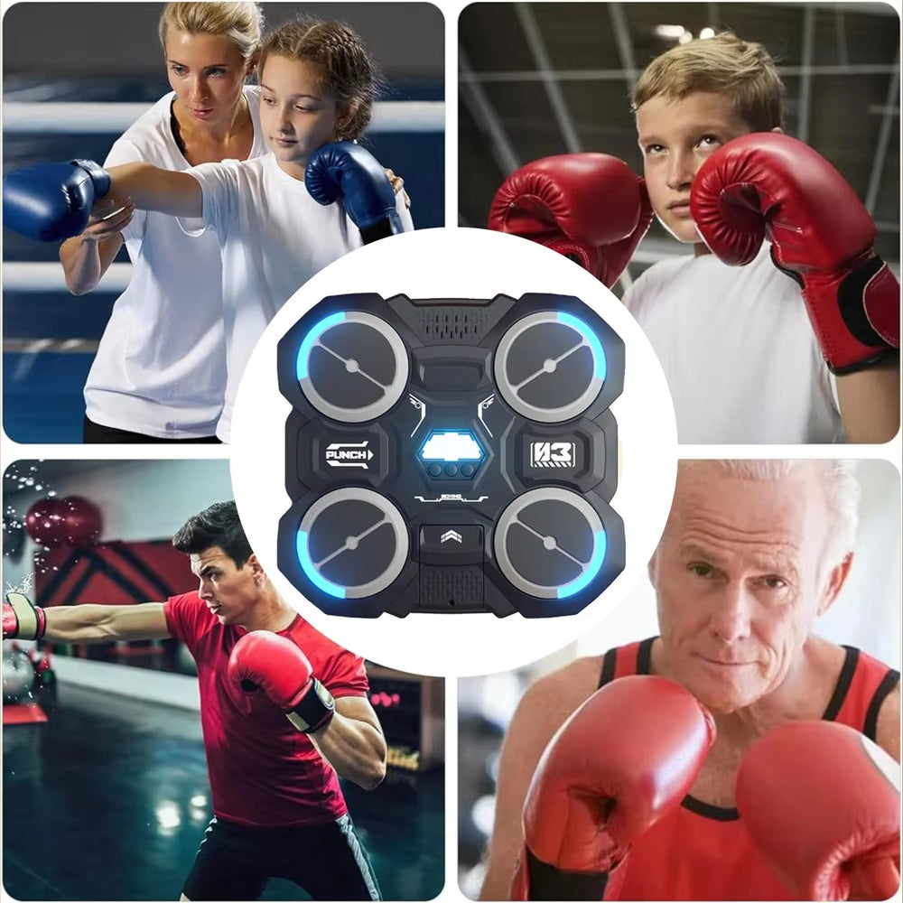 Bluetooth-Compatible Smart Music Boxing Machine for Kids - Wall Mounted Fun!.