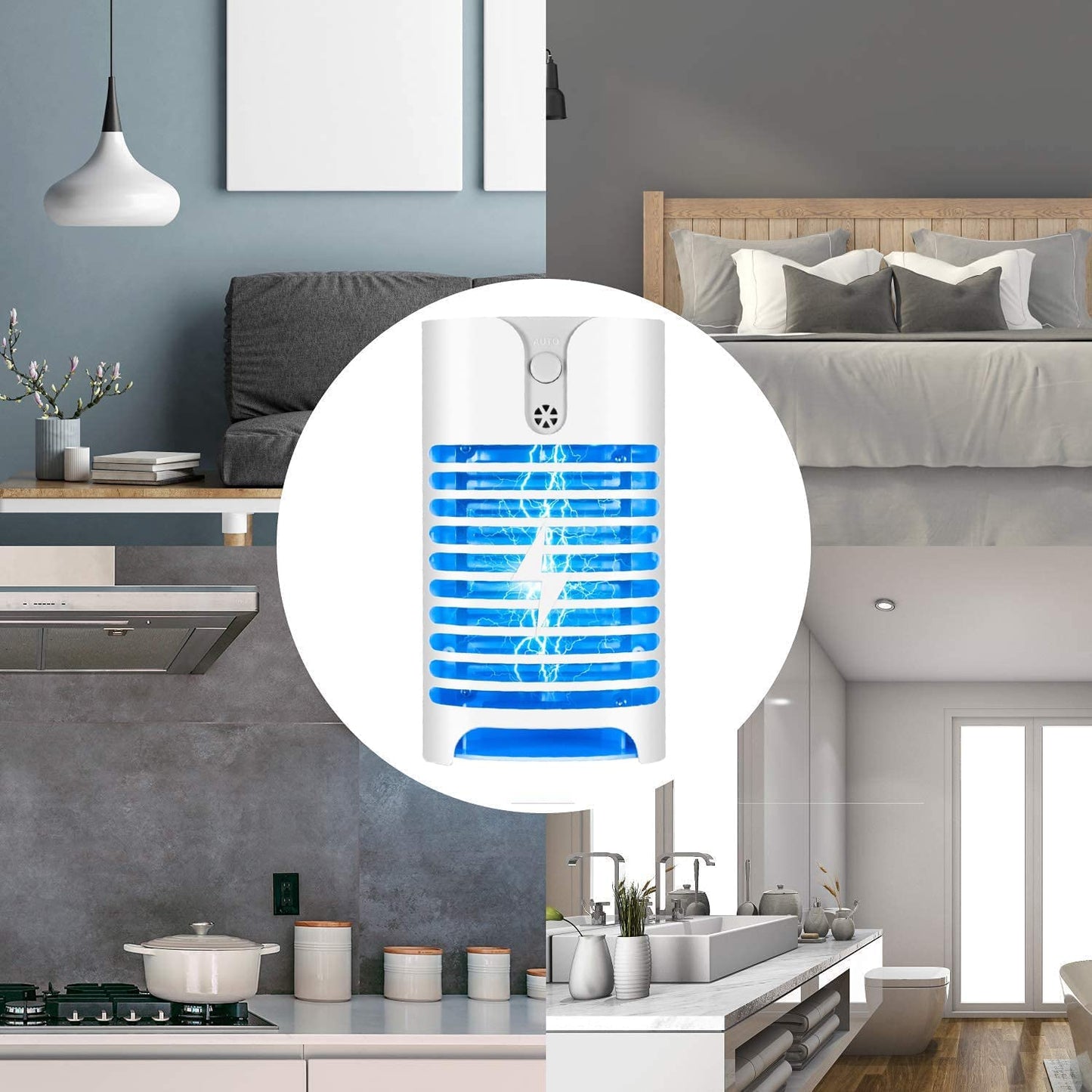 2 Pack Bug Zapper Mosquito Zapper, Elec-Tric Mosquito Fruit Fly Gnat Mosquito Kill-Er Lamp Eliminates Flying Pests Fly Insect Trap Indoor Plug in Night Light for Home.