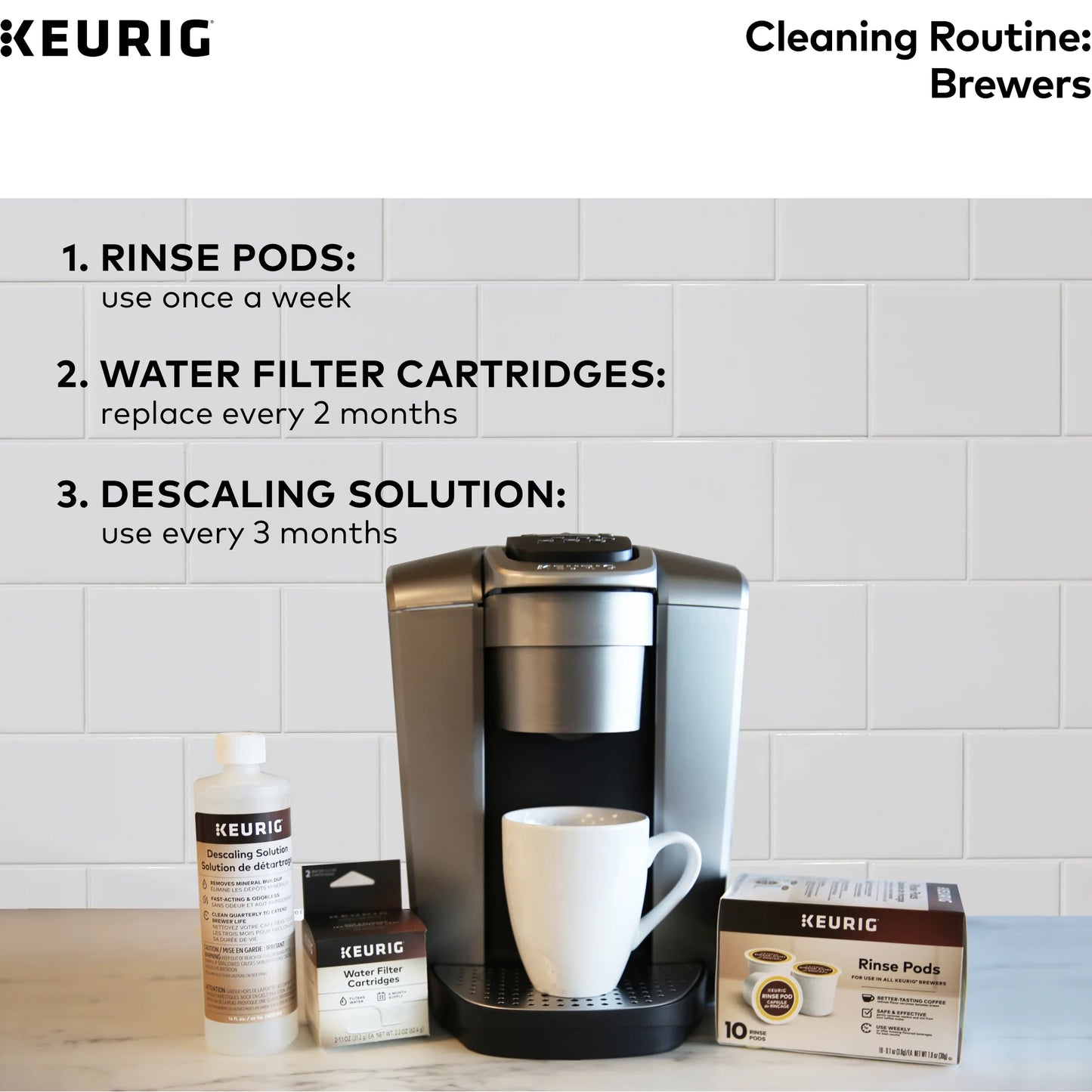 Descaling Solution for All  2.0 and 1.0 Coffee Makers.