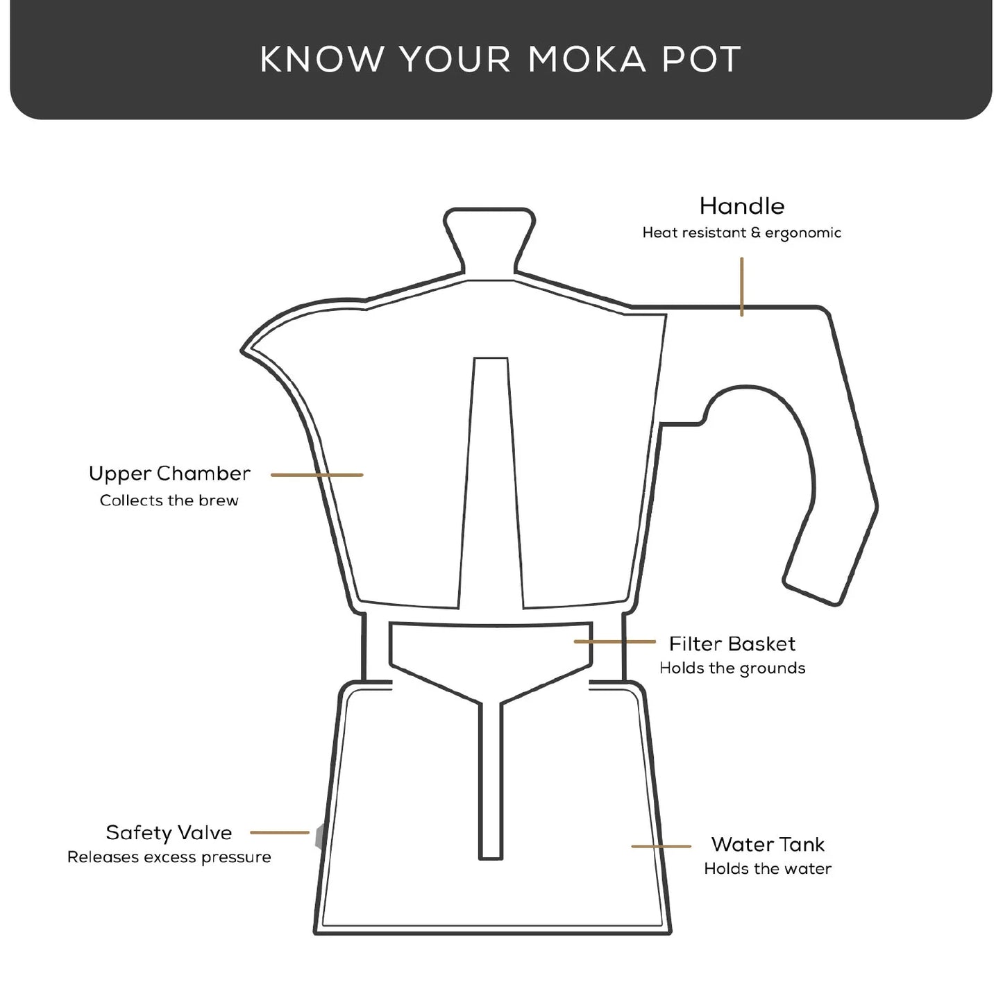 Italian Moka Pot Stovetop Aluminum Espresso Maker [6 Cup]- Ombre Orange.