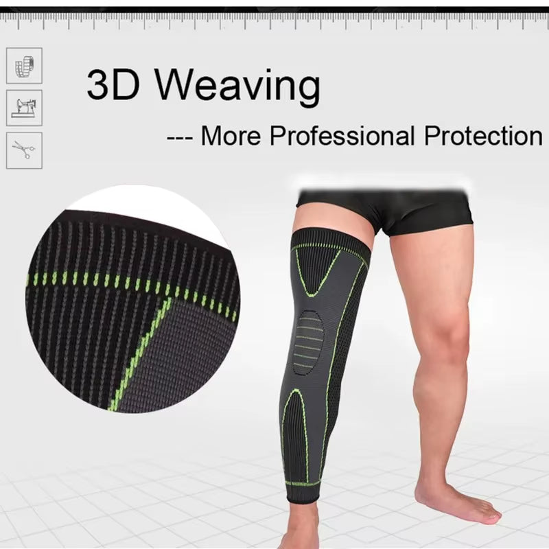 Ultimate Comfort Elastic Non-Slip Knee Pads - Pressurized Support for Running & Sports - Warm Leg Protection Sleeve.