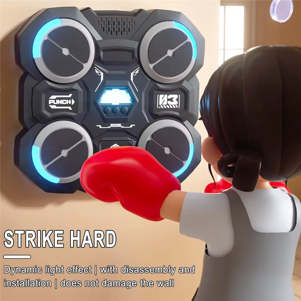 Bluetooth-Compatible Smart Music Boxing Machine for Kids - Wall Mounted Fun!.