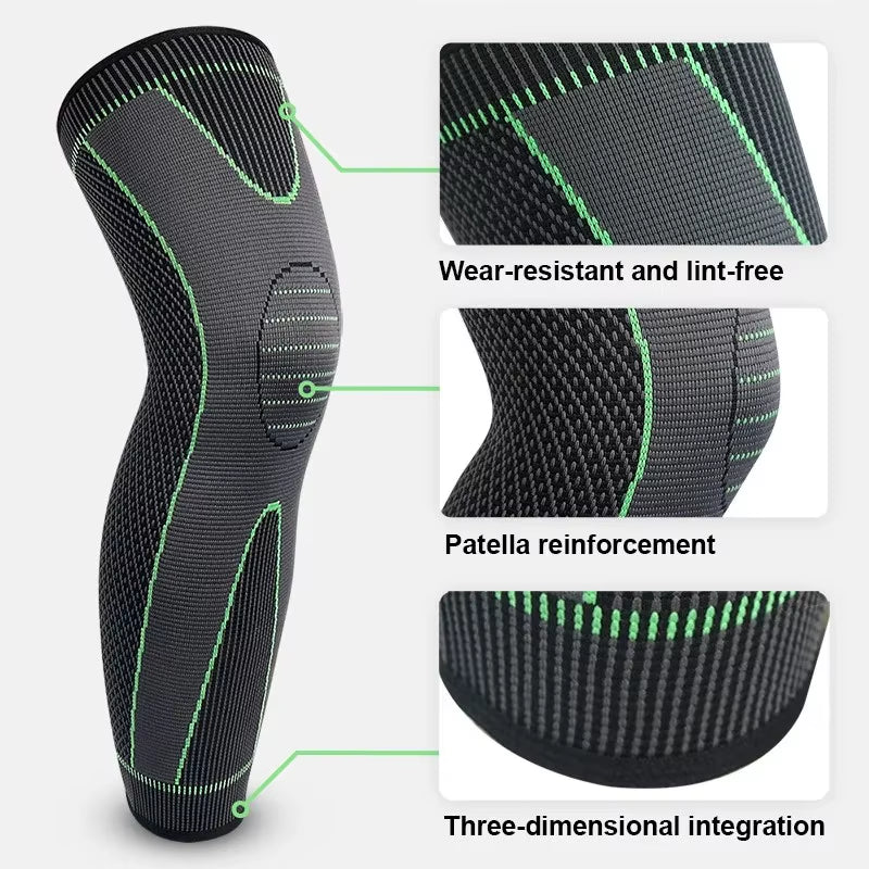 Ultimate Comfort Elastic Non-Slip Knee Pads - Pressurized Support for Running & Sports - Warm Leg Protection Sleeve.